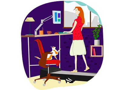 healthy animation flat illustration minimal vector