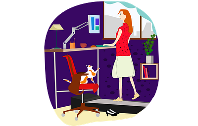 healthy animation flat illustration minimal vector