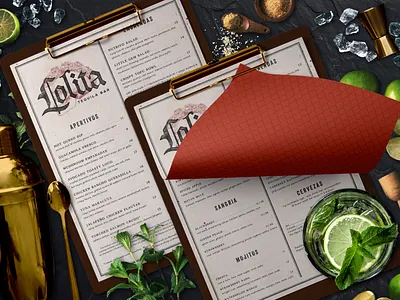 Lolita Cocina & Tequila Bar Lunch Menu branding cocktail creative agency design logo menu design restaurant branding