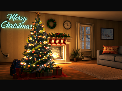 Merry Christmas 3d 3d art art atmosphere atmospheric c4d cinema 4d cinema4d graphic graphic design graphic design graphicdesign graphics merry christmas merry xmas merrychristmas new year render rendered room