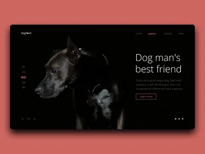 Website about dogs animals black design dogs site web webdesign website design