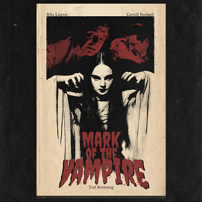 mark of vampire band illustration movie movie poster poster vintage vintage illustration