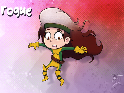 Rogue cartoon character coffeescartoon fanart marvel rogue