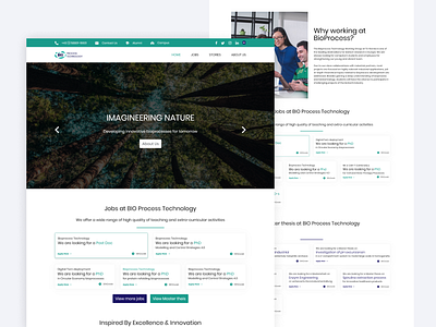 BioProcess Technology at TU Vienna - Landing Page adobe xd developers development different figma ui ui design uiux ux web design