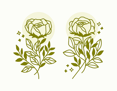 Vintage Hand Drawn Rose Lineart Illustration botanical digital art floral flower flower illustration hand drawn illustration natural nature plants