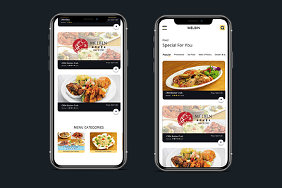 Melbin Food App Redesign Idea clean clean ui food food and drink food app foodie idea imagery mobile app design mobile ui special uiux