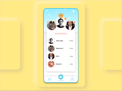 Daily UI - 19 : Leaderboard dailyui design figma skeuomorphism