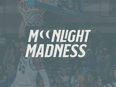 Moonlight Madness Logo for Cedarville University advertisement athlete basketball college icon logo logotype march madness marketing mockup photo sport sports sports logo typography university