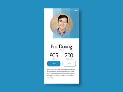 006 - User profile dailyui dailyui 006 social social media ui user user profile ux