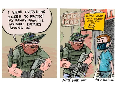 Maximum Protection! cartoon cartooning comics comicstrip illustration illustrators wear a mask webcomic