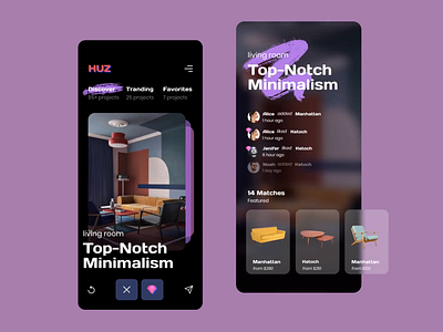 Interior Design e-commerce Mobile App ai brand design branding brutalism cards e commerce identity instagram interior invision invision studio invisionapp invisionstudio ios mobile app modernism protopie tinder