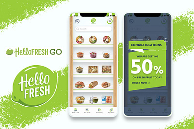 Hello Fresh Go adobe xd branding concept illustration interaction design logo mobile mobile app design user center design user experience design user interface design