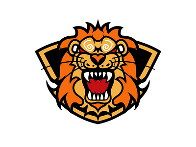 lion animal design illustration logo 插图 设计