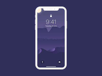 Wallpaper Landscape Night - Freebies android freebies illustraion ios iphonex landscape landscape illustration ui ux wallpaper
