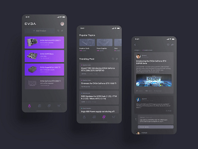 EVGA Mobile - Forum black dark design evga gaming pc typography ui ui design ux