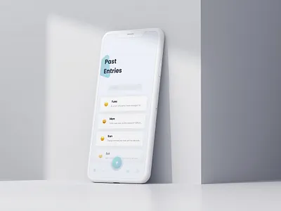 Journaling History View flat journal list minimal mobile note simple simple clean interface web