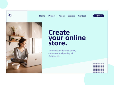 Landing page Service design vector