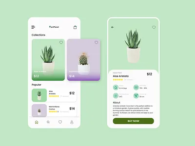 E-commerce Shop - DailyUI #012 daily ui 012 daily ui challenge dailyui figma minimalist mobile app design mobile ui plant app ui ui design