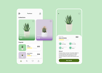 E-commerce Shop - DailyUI #012 daily ui 012 daily ui challenge dailyui figma minimalist mobile app design mobile ui plant app ui ui design