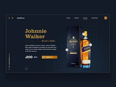 Web UI Inspiration - N. 9 - dutyFree adobe xd alcohol cart drinks e commerce hero landing page layout photoshop sale shop shopping ui design uiux ux design web programming websites whisky whiskys