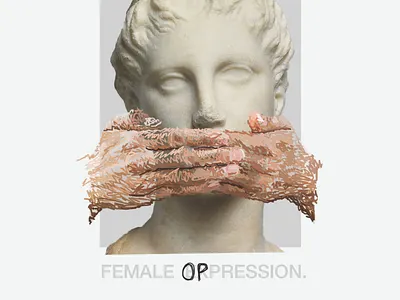 Female Oppression. (cropped to fit frame) design draw fashion feminism illustration illustrator logo original art photoshop poster art scribble