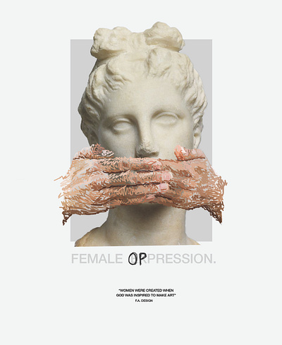 Female Oppression. (cropped to fit frame) design draw fashion feminism illustration illustrator logo original art photoshop poster art scribble