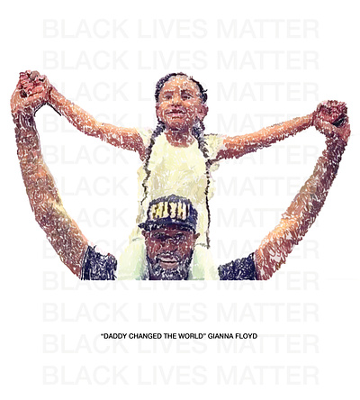 Gianna Floyd. (cropped to fit frame) blacklivesmatter design george floyd illustration logo poster art scribble