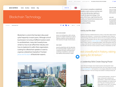 Article Page for Growth Hacker Jesse van Doren clean design grid typography ui uiux user experience ux ux design agency web web design web design agency webpage website