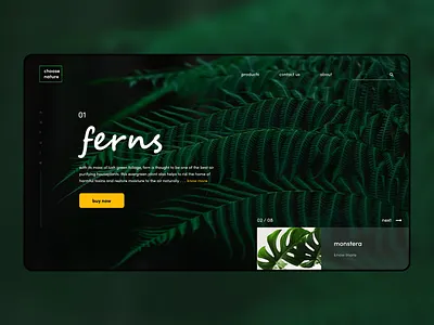 Choose Nature adobe xd app branding concept design experience design ferns interaction design logo minimal nature plants shopping simple ui ux web design