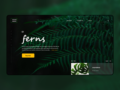 Choose Nature adobe xd app branding concept design experience design ferns interaction design logo minimal nature plants shopping simple ui ux web design