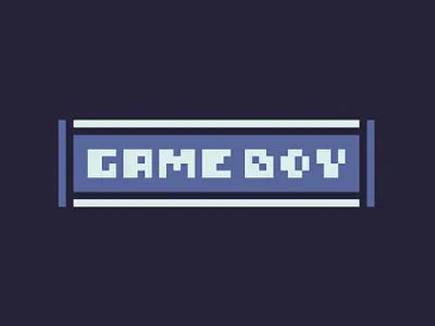 Pixel font example brand font gameboy gaming idea lockup logo pixel video game