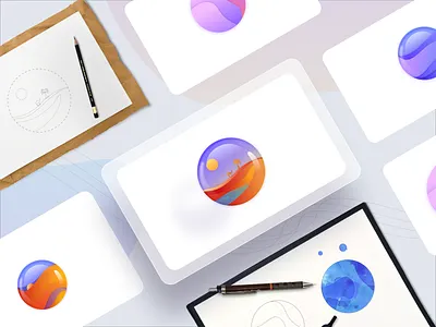 Crystal Ball - Illustration art color crystal ball design drawing exploration hero hero image homepage icon illustration logo marbles minimal sketch ui ux vector website