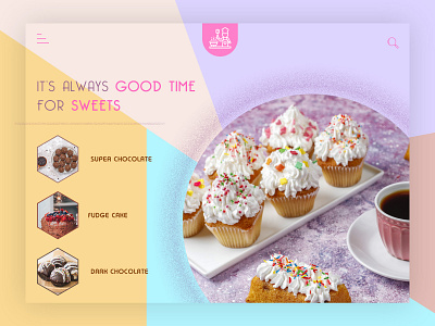 Bakery Web Design bakery bakery logo branding flat design homepage design latest design light theme minimal pink theme sweets trending design trending ui typography web design webdesign