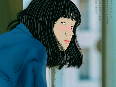 Look around digital illustration digital paint drawing girl illustration paint potrait sketch