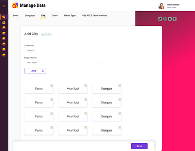 4 Manage Data City design flat ux web