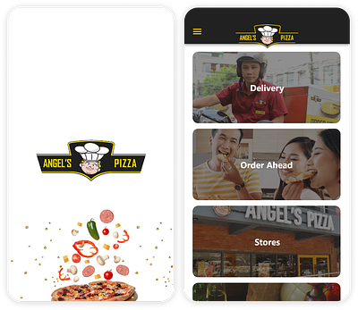 Angel's Pizza Mobile App ui uidesign uiux
