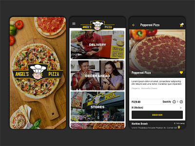 Angel's Pizza Mobile App ui uidesign uiux