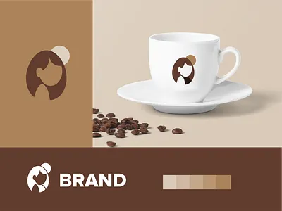 women and the sun logo branding bright coffe coffee coffee shop creative drink female girls logo logo design minimal modern negative space sun sunrise sunset women