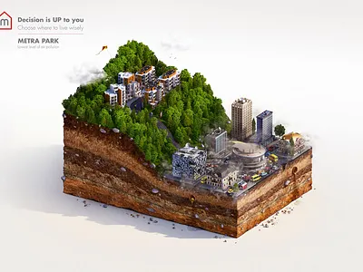 KEY VISUAL FOR METRA DEVELOPMENT architecture buildings digital art digitalart illustration render tbilisi