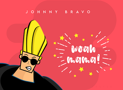 Johnny Bravo adobe illustrator animation cartoons creative design design design inspiration designoftheday flat illustration illustrator johnny bravo love for cartoons ux vector