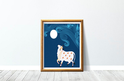 digital art ( Pichwayi painting) Rajsthan , India design digital art flat illustration illustrator india photoshop vector
