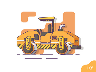 Tandem Roller design designer flat design illustration tandem roller vector