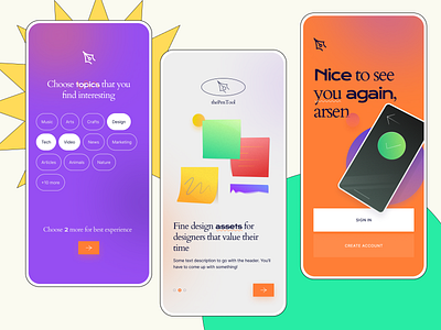 Mobile Interface Kit from thePenTool mobile mobile ui kit mockup onboarding sign in sign up thepentool ui kit welcome