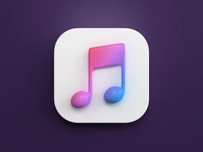 Music 3d 3dsmax bigsur design icon icon design ios macos render skeumorphism vray webshocker