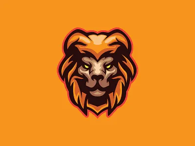 LION HEAD MASCOT animal branding design esport gaming head illustration lion head lion logo logo mascot mascot design vector
