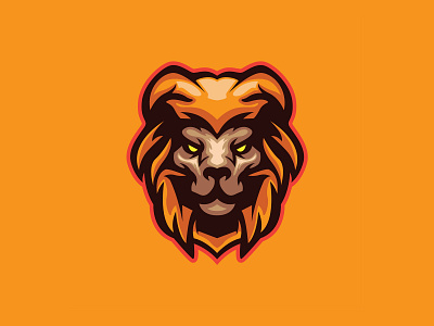 LION HEAD MASCOT animal branding design esport gaming head illustration lion head lion logo logo mascot mascot design vector