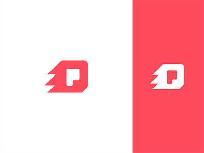 P + Fire Minimal Branding abstract branding design flat geometric icon logo logo design logotype minimal modern red vibrant