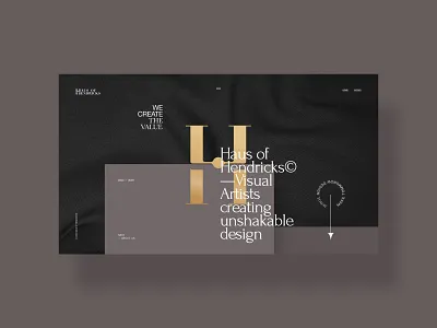 Haus of Hendricks / draft ver. 1 agency clean fullscreen interface minimal promo site ui ux web