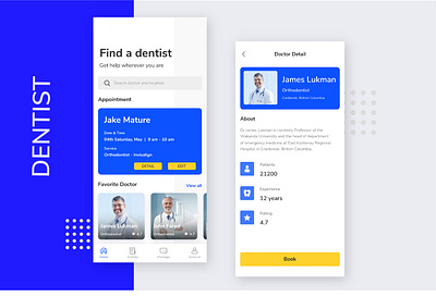 Dentist Finder App app app design appointment branding card dentist design minimal smarthome typography ui ux