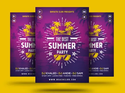 Summer Beach Party Flyer beach beach flyer beach holiday beach party club flyer island nightclub party party flyer poster psd sea sky summer summer car summer event summer holiday summer party summer poster